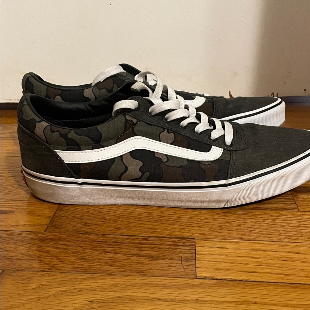 Vans Men's Camouflage Sneakers with White Accents